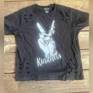 On Fire Black Kindness Kids Shirt